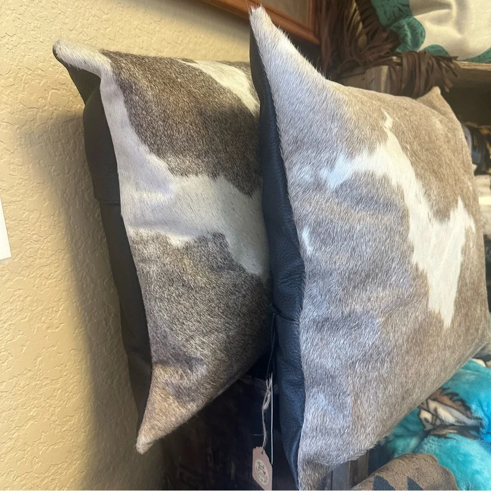 Cowhide Throw Pillow